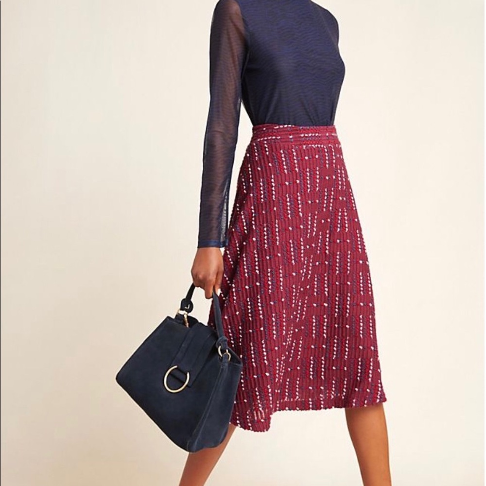 NWT Anthropologie Texture Skirt Sz M
